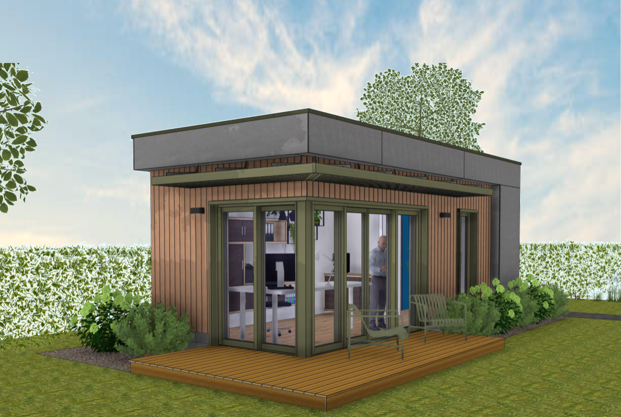 Studio de jardin PÉRICHARPENTE, Gwenaël Périchart, artisan charpentier depuis 25 ans dans la construction bois et la charpente
